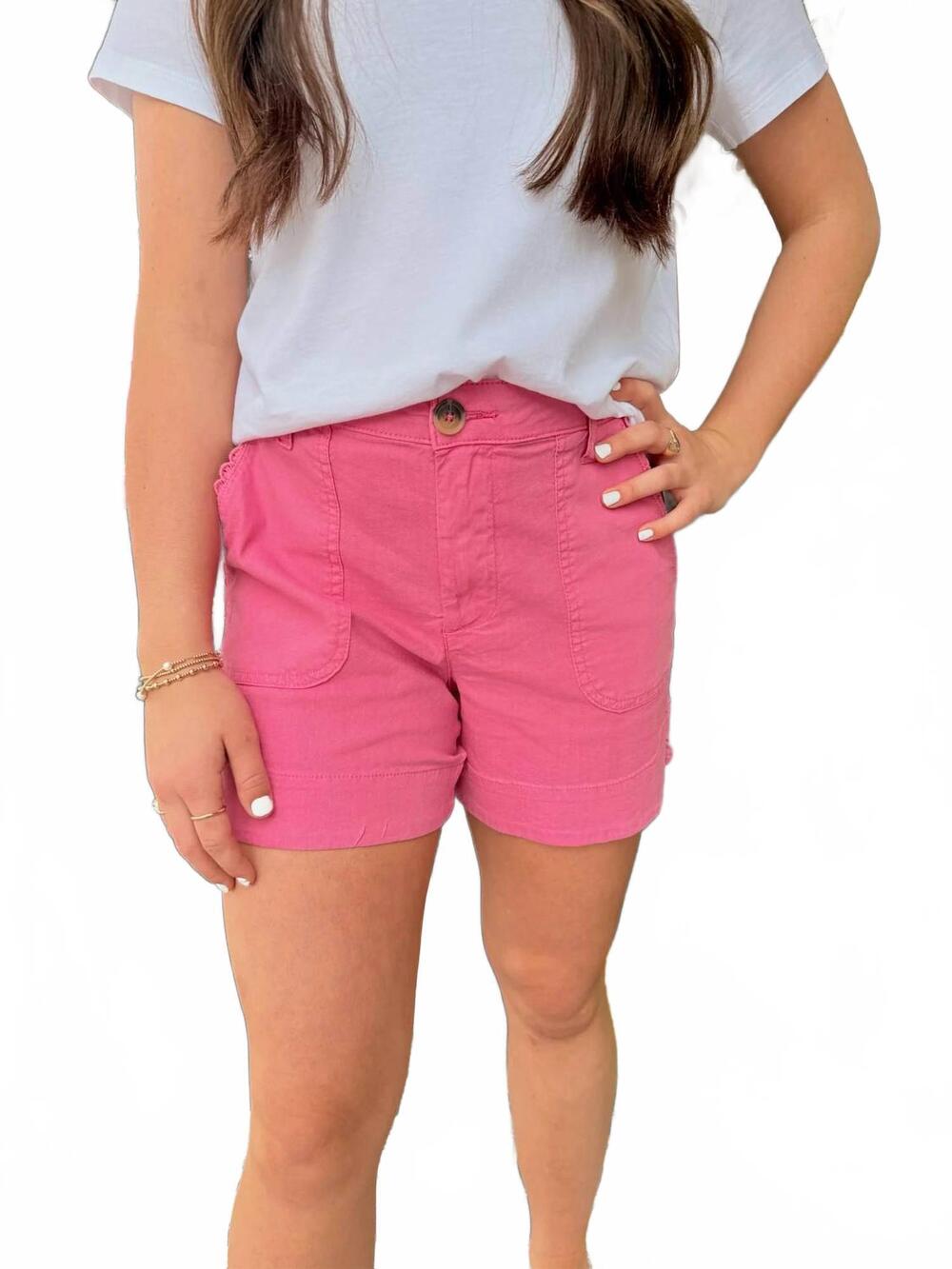 NEW KUT FROM THE KLOTH women's toni high rise short in lipstick
